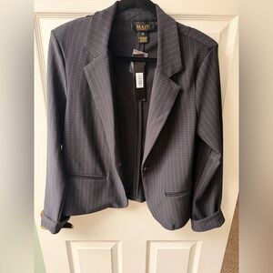 Black Pinstripe Blazer